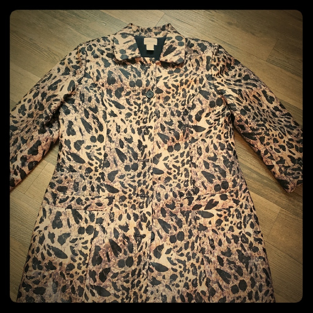 Chicos leapord print coat